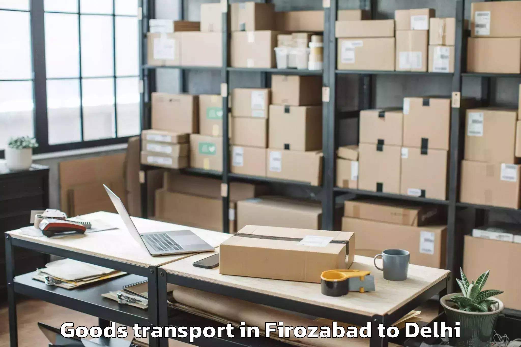 Quality Firozabad to D Mall Paschim Vihar Goods Transport